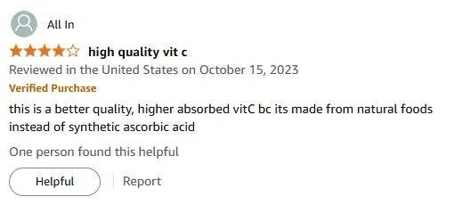 Natural Vitamin C Review: Higher Absorption & Quality