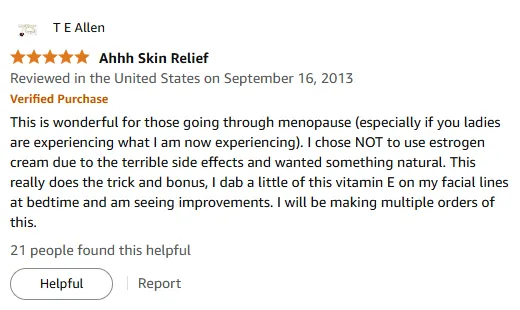 Natural Vitamin E Menopause Relief & Anti-Aging Solution