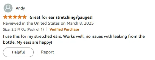 Vitamin E Oil for Stretched Ears – Leak-Proof Care