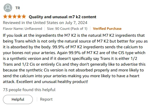 Trans M7 K2: Heart-Healthy Bone Support Formula