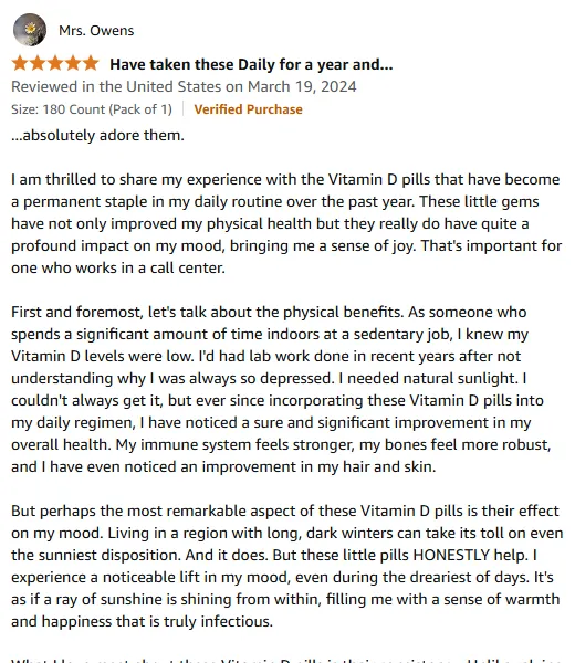 Vitamin D Pills: My Year-Long Mood & Immunity Savior