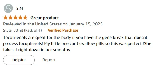 Tocotrienols for Gene Break: Easy-Swallow Vitamin E Solution