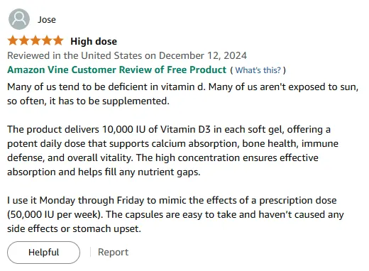 My Go-To 10,000 IU Vitamin D3 for Bone & Immune Health
