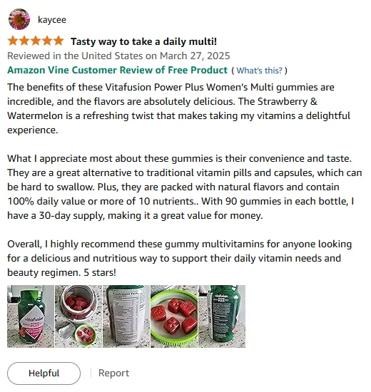 Delicious Strawberry Watermelon Vitamin Gummies Review | Women's Multivitamin