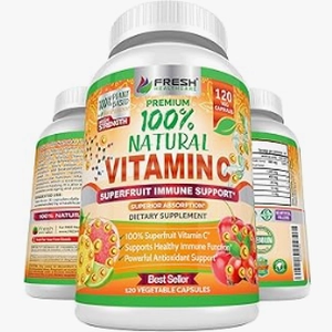100% Natural Vitamin C for Immune & Collagen Support